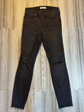 Madewell Women's 9" Mid-Rise Skinny Jeans in Black Sea